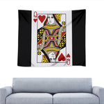 Queen Of Hearts Playing Card Print Tapestry
