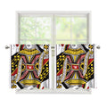 Queen Of Hearts Playing Card Print Tier Curtains