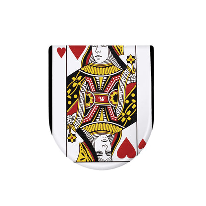 Queen Of Hearts Playing Card Print Toilet Lid Cover