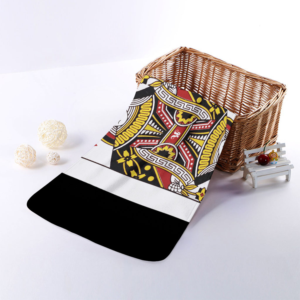 Queen Of Hearts Playing Card Print Towel