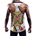 Queen Of Hearts Playing Card Print Training Tank Top