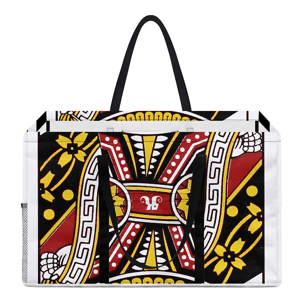 Queen Of Hearts Playing Card Print Utility Tote Bag