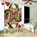 Queen Of Hearts Playing Card Print Wall Sticker