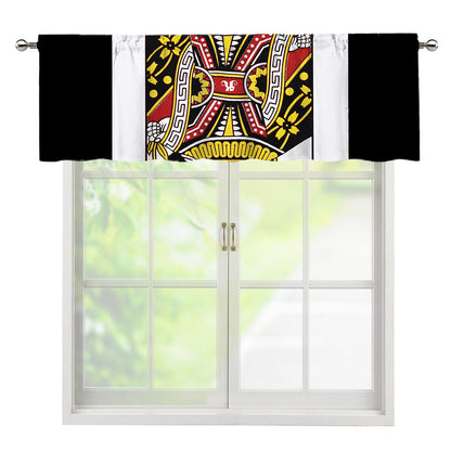 Queen Of Hearts Playing Card Print Window Valance