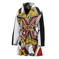 Queen Of Hearts Playing Card Print Women's Bathrobe