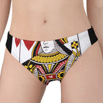 Queen Of Hearts Playing Card Print Women's Panties