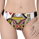 Queen Of Hearts Playing Card Print Women's Thong