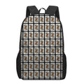 Queen Of Spades Pattern Print 17 Inch Backpack