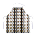 Queen Of Spades Pattern Print Adjustable Apron