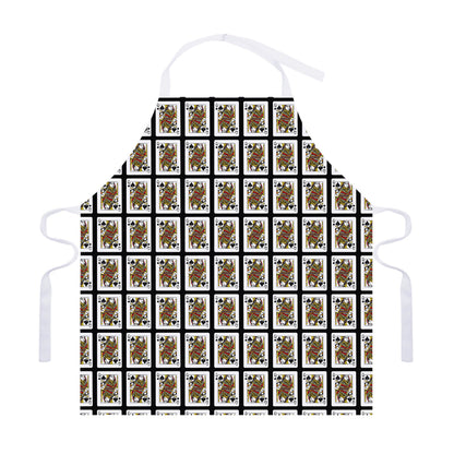 Queen Of Spades Pattern Print Adjustable Apron