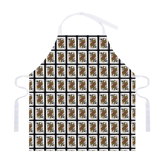 Queen Of Spades Pattern Print Adjustable Apron
