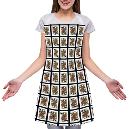 Queen Of Spades Pattern Print Adjustable Apron