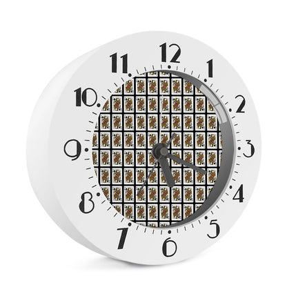 Queen Of Spades Pattern Print Alarm Clock