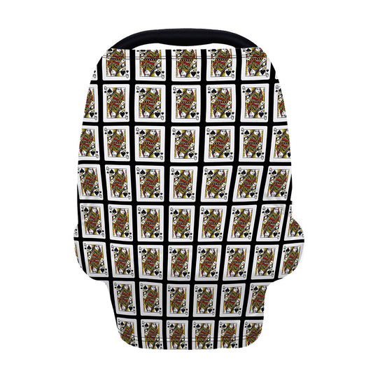 Queen Of Spades Pattern Print Baby Seat Cover