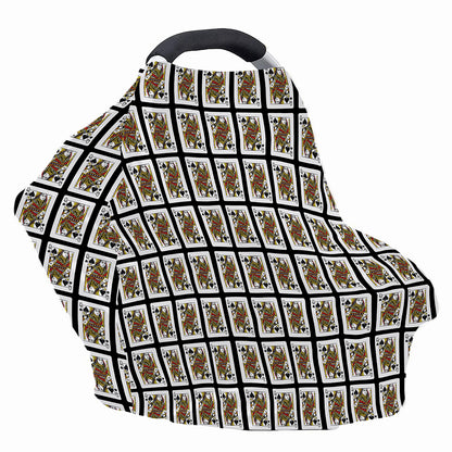 Queen Of Spades Pattern Print Baby Seat Cover
