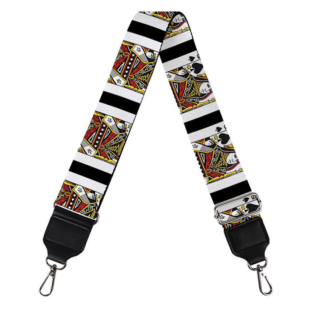 Queen Of Spades Pattern Print Bag Strap
