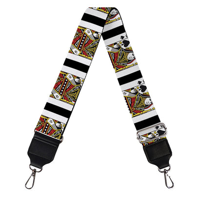 Queen Of Spades Pattern Print Bag Strap