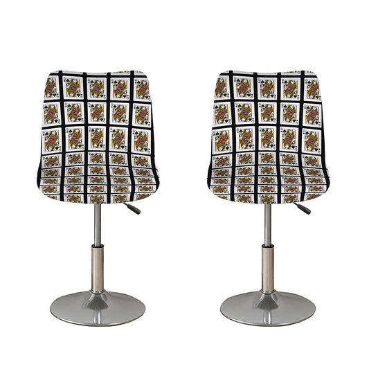 Queen Of Spades Pattern Print Bar Stool Covers