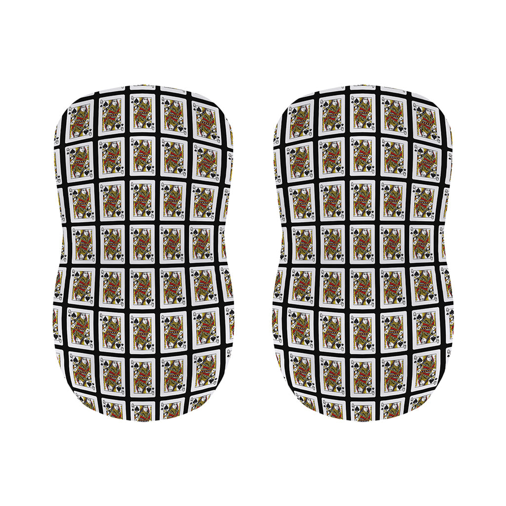 Queen Of Spades Pattern Print Bar Stool Covers