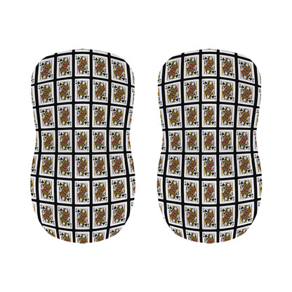 Queen Of Spades Pattern Print Bar Stool Covers