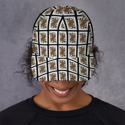 Queen Of Spades Pattern Print Baseball Cap