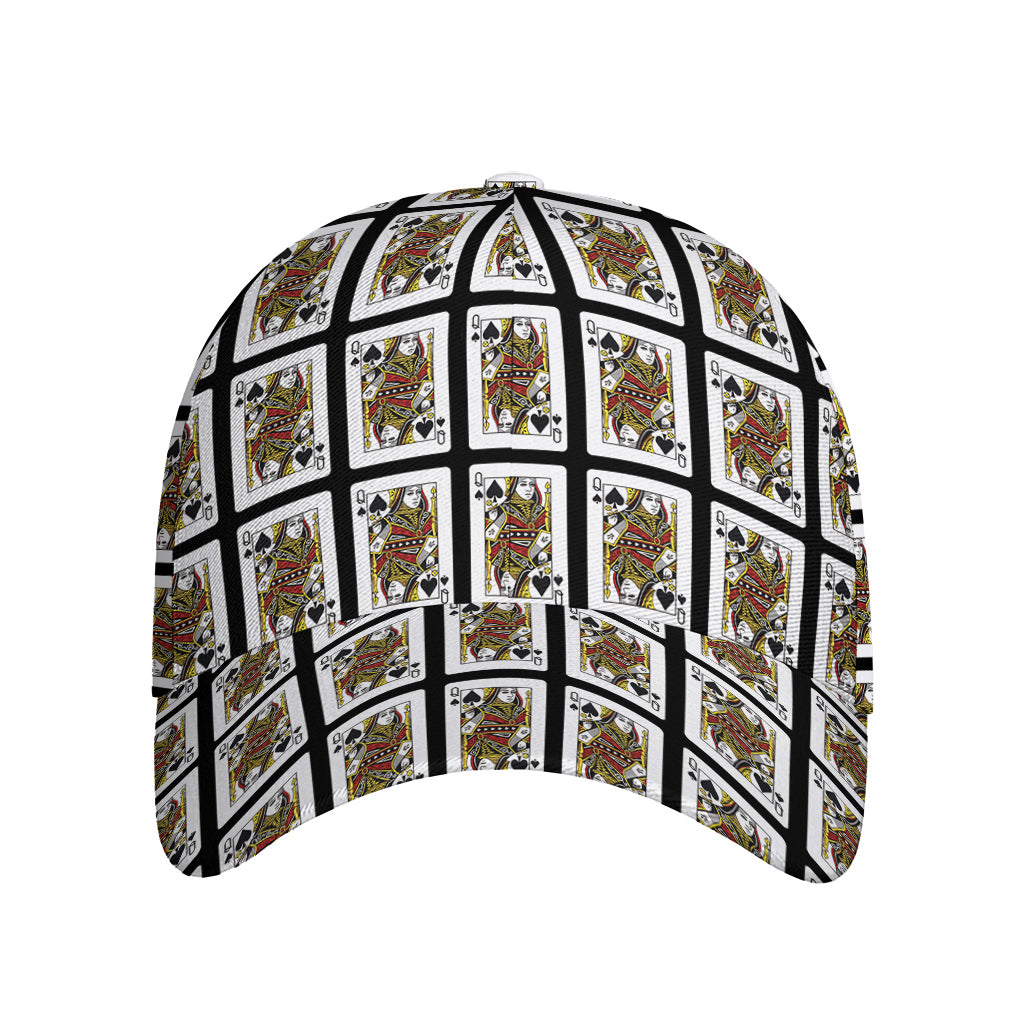 Queen Of Spades Pattern Print Baseball Cap