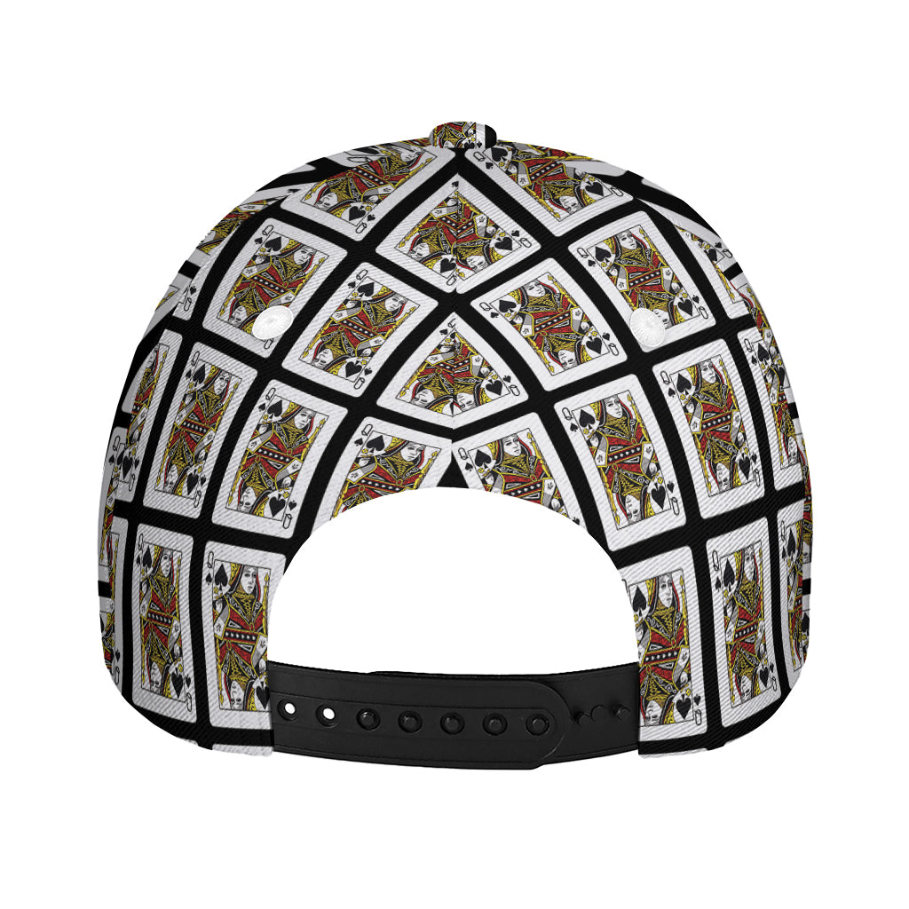 Queen Of Spades Pattern Print Baseball Cap