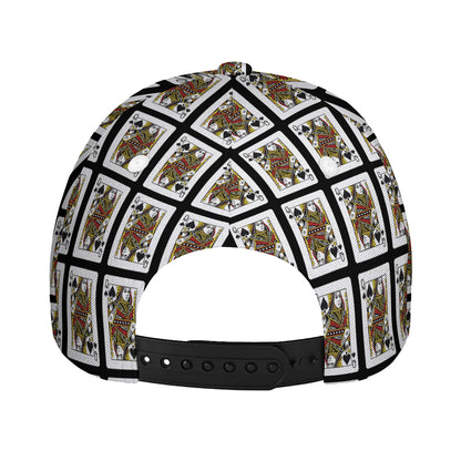 Queen Of Spades Pattern Print Baseball Cap