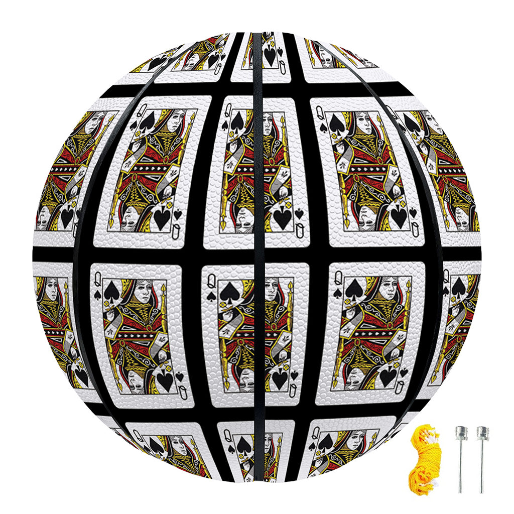 Queen Of Spades Pattern Print Basketball