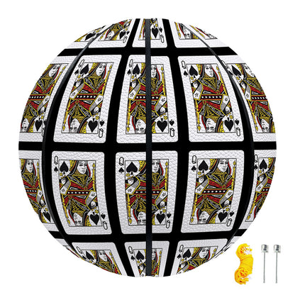 Queen Of Spades Pattern Print Basketball