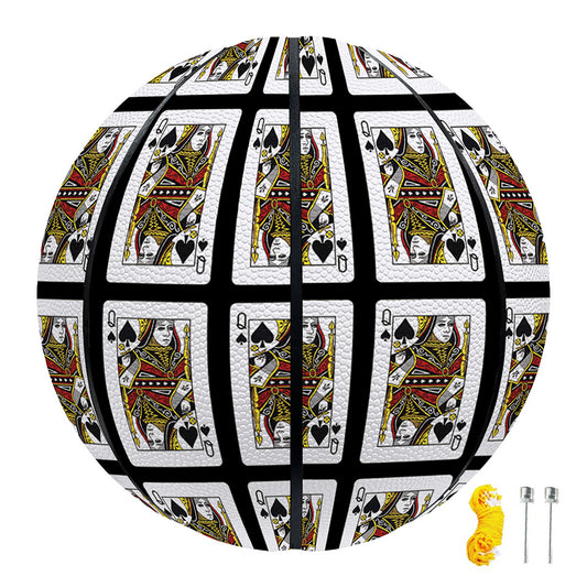 Queen Of Spades Pattern Print Basketball