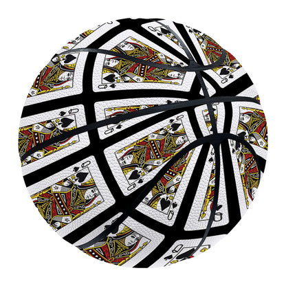 Queen Of Spades Pattern Print Basketball