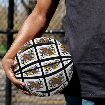 Queen Of Spades Pattern Print Basketball