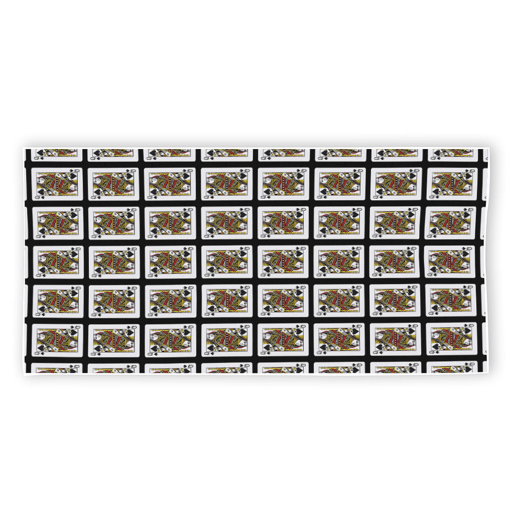 Queen Of Spades Pattern Print Beach Towel