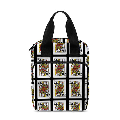Queen Of Spades Pattern Print Bible Tote Bag