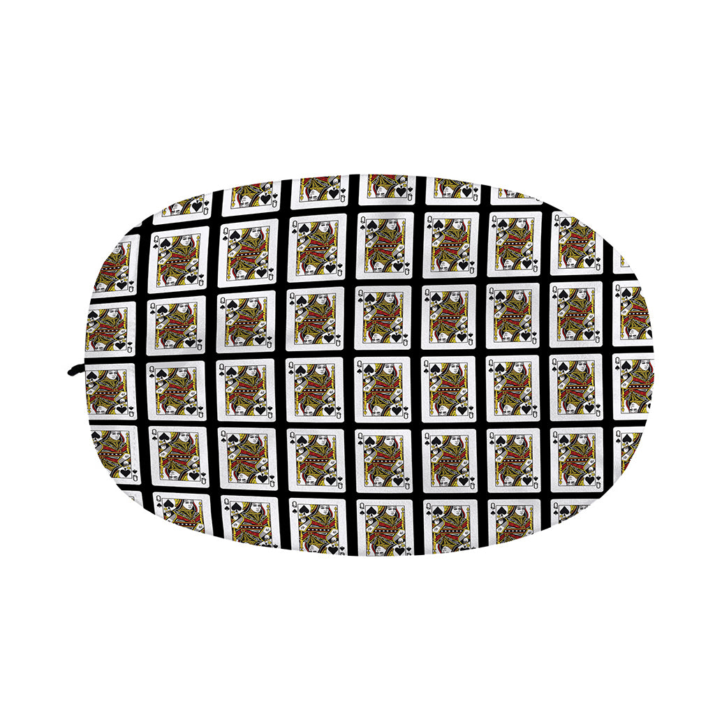 Queen Of Spades Pattern Print Car Side Mirror Covers