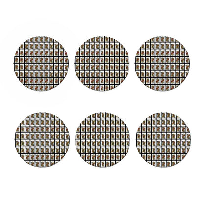 Queen Of Spades Pattern Print Coaster Set