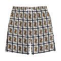 Queen Of Spades Pattern Print Cotton Shorts