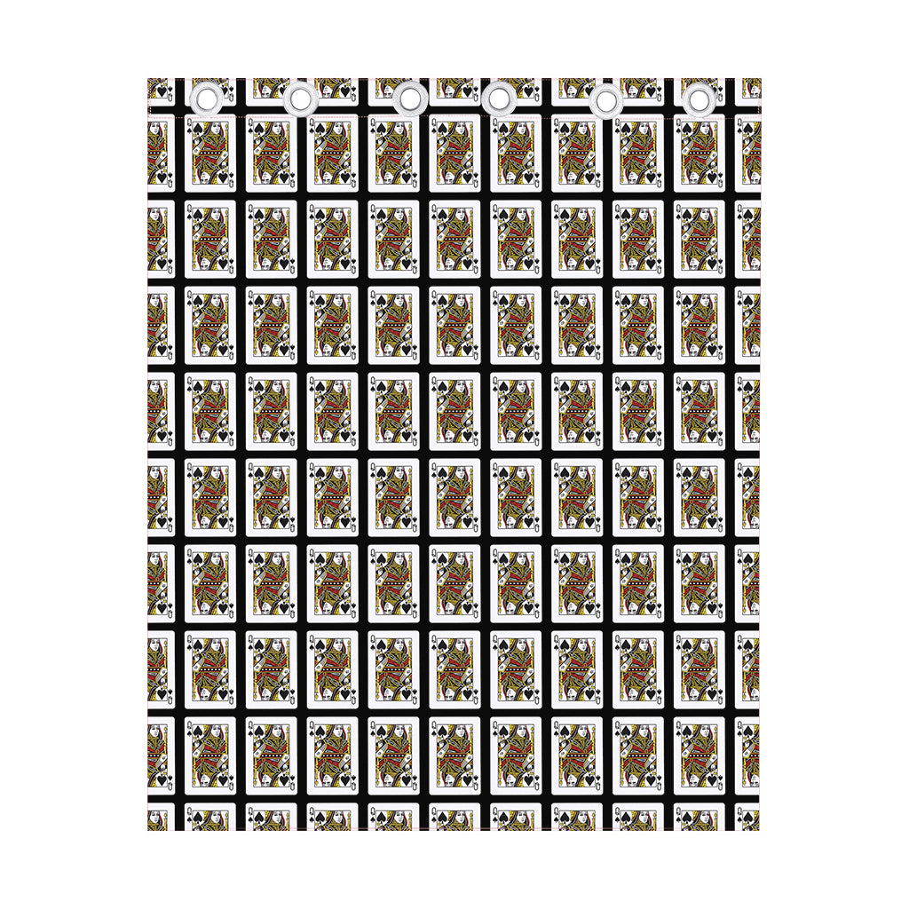 Queen Of Spades Pattern Print Curtain