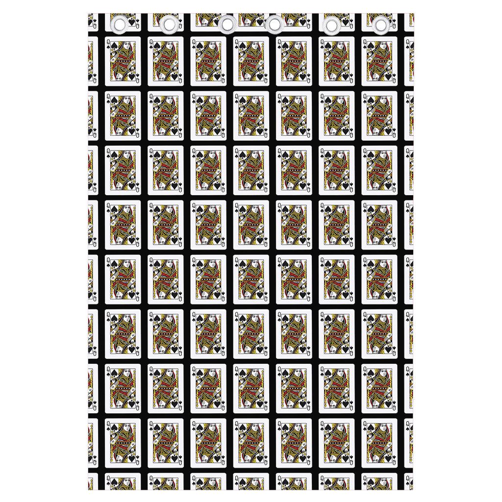 Queen Of Spades Pattern Print Curtain