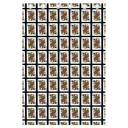 Queen Of Spades Pattern Print Curtain