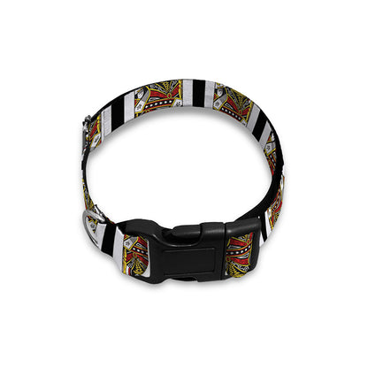 Queen Of Spades Pattern Print Dog Collar