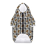 Queen Of Spades Pattern Print Dog Zip Up Hoodie