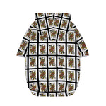 Queen Of Spades Pattern Print Dog Zip Up Hoodie