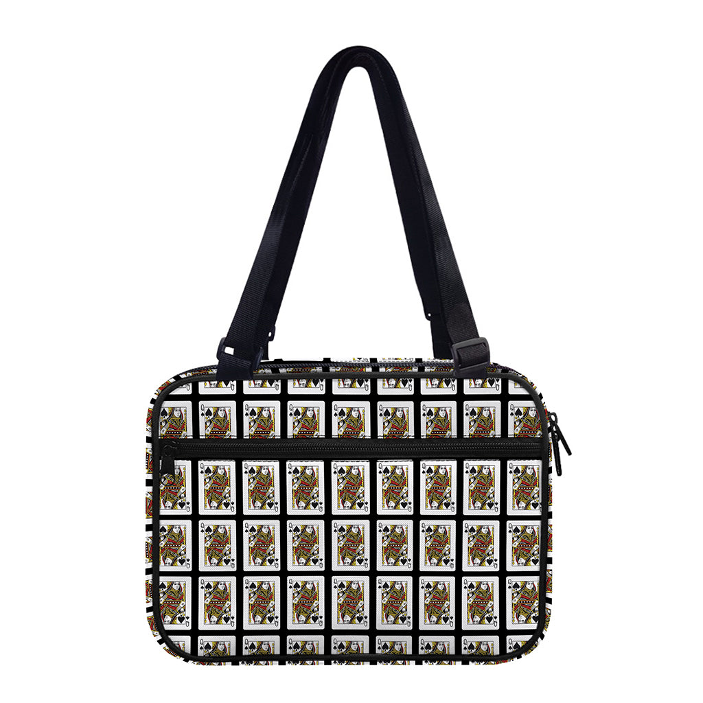 Queen Of Spades Pattern Print Double Strap Bible Bag