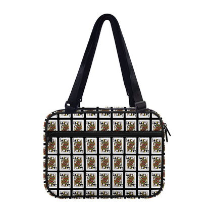 Queen Of Spades Pattern Print Double Strap Bible Bag