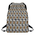 Queen Of Spades Pattern Print Drawstring Backpack
