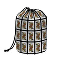 Queen Of Spades Pattern Print Drawstring Makeup Bag