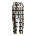 Queen Of Spades Pattern Print Fleece Lined Knit Pants