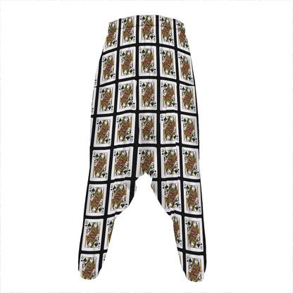 Queen Of Spades Pattern Print Hammer Pants